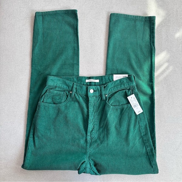 Pac Sun High-Waisted Dad Jeans Corduroy Pants. Deep Green. Size 29. - Picture 8 of 11